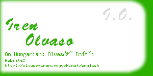 iren olvaso business card